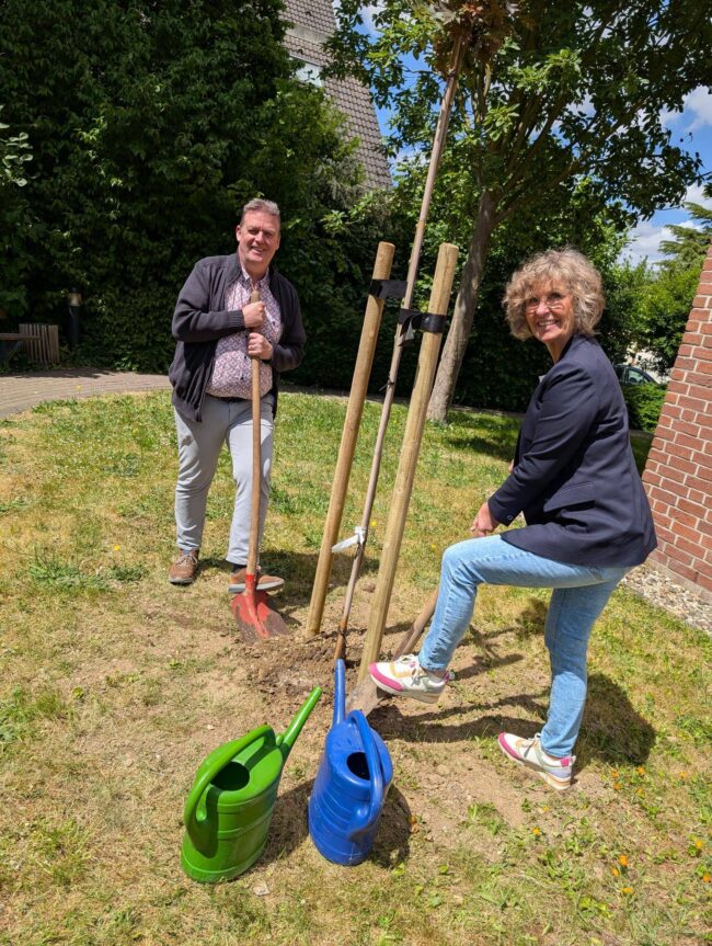 Baumpflanzaktion Kugelahorn Stadtradeln