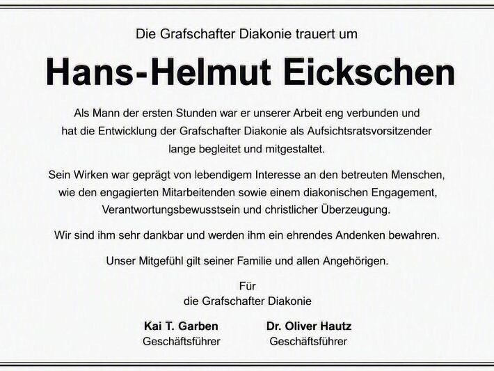 traueranzeige Eickschen