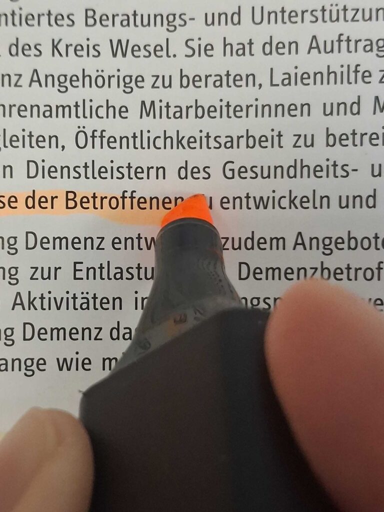 Gesprächskreis Angehörige Demenz